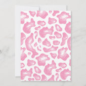 ホーリーカウピンクガールファースト誕生日 招待状 (裏面)