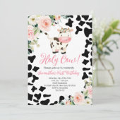 ホーリーカウピンクフローラ第一誕生日パーティー 招待状 (スタンド正面)