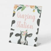 ホーリーカウピンクフローラ誕生日食品 台座サイン (正面)