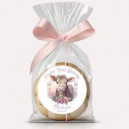 ホーリーカウファースト誕生日サンキューステッカー ラウンドシール