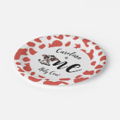 ホーリーカウファースト誕生日ピンク ペーパープレート (アングル)