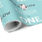 ホーリーカウファースト誕生日ファームアニマルパーティー ラッピングペーパー (ロールコーナー)