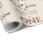 ホーリーカウファースト誕生日ファームアニマルパーティー ラッピングペーパー (ロールコーナー)