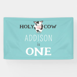 ホーリーカウファースト誕生日ファームアニマルパーティー 横断幕
