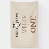 ホーリーカウファースト誕生日ファームアニマルパーティー 横断幕 (縦)