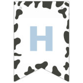 ホーリーカウファースト誕生日ブループライド牛プリント バンティングフラッグ (第2の旗)