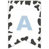 ホーリーカウファースト誕生日ブループライド牛プリント バンティングフラッグ (第3の旗)