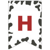 ホーリーカウファースト誕生日レッドプライド牛プリント バンティングフラッグ (第2の旗)