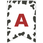 ホーリーカウファースト誕生日レッドプライド牛プリント バンティングフラッグ (第3の旗)