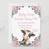 ホーリーカウファースト誕生日招待状 招待状 (正面)