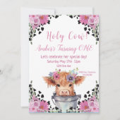 ホーリーカウファースト誕生日招待状 招待状 (正面)