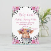 ホーリーカウファースト誕生日招待状 招待状 (スタンド正面)