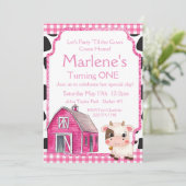 ホーリーカウファースト誕生日招待状 招待状 (スタンド正面)