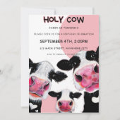 ホーリーカウファースト誕生日招待状 招待状 (正面)