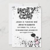 ホーリーカウファースト誕生日招待状 招待状 (正面)