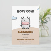 ホーリーカウファースト誕生日漫画パーティー 招待状 (スタンド正面)