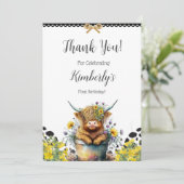 ホーリーカウファースト誕生日、ありがとう サンキューカード (スタンド正面)