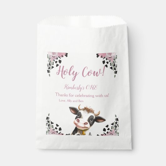 ホーリーカウファースト誕生日、ありがとう フェイバーバッグ (正面)