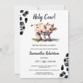 ホーリーカウファームアニマルテーマベビーシャワー 招待状 (正面)