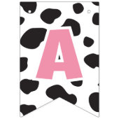 ホーリーカウファームテーマカウープリントハッピーバースデー写真 バンティングフラッグ (第3の旗)