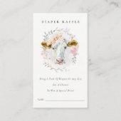 ホーリーカウファームフローラおむつラッフルベビーシャワー エンクロージャーカード (正面)
