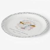 ホーリーカウファームフローラリースプレイドベビーシャワー ペーパープレート (アングル)