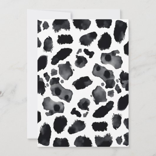 ホーリーカウファーム動物の赤男女兼用ちゃんシャワー 招待状 (裏面)