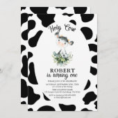 ホーリーカウファーム1st誕生日招待状 招待状 (正面/裏面)