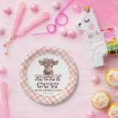 ホーリーカウプレイドベビーシャワー紙プレート ペーパープレート (パーティー)