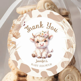 ホーリーカウベビーシャワーボホ男女兼用 ラウンドシール