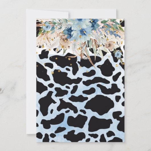 ホーリーカウベビーシャワー招待状ボーイカウボーホ 招待状 (裏面)