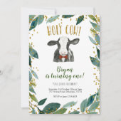 ホーリーカウボーイファームグリーン誕生日招待状 招待状 (正面)