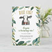 ホーリーカウボーイファームグリーン誕生日招待状 招待状 (スタンド正面)