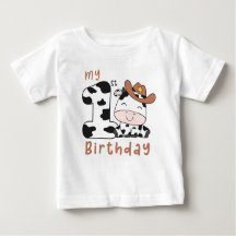 ホーリーカウボーイ1st誕生日パーティーベビーTシャツ