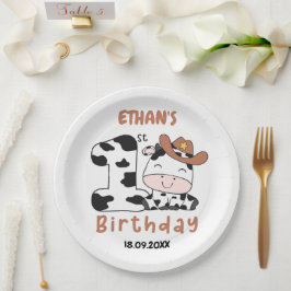 ホーリーカウボーイ 1歳の誕生日パーティー ペーパープレート