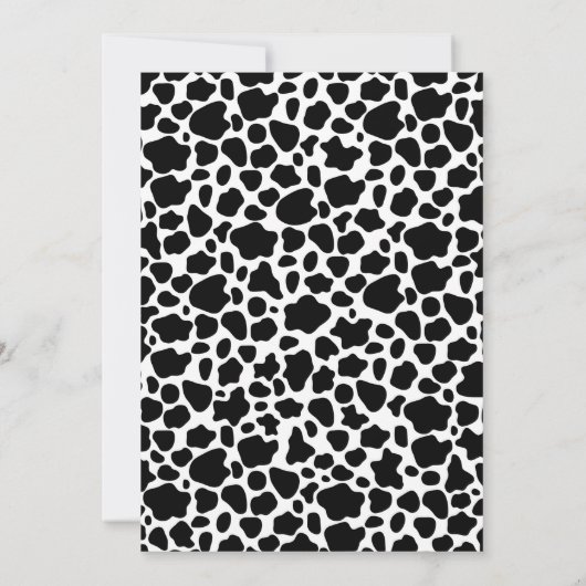 ホーリーカウボーホベイビーシャワーピンクファームガールフローラ 招待状 (裏面)