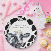 ホーリーカウーデイジーカントリーファーム誕生日 ペーパープレート (パーティー)