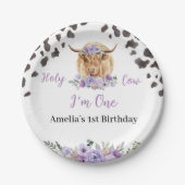 ホーリーカウーフローラ誕生日 ペーパープレート (正面)