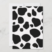 ホーリーカウープリントボーイベビーシャワー招待状 招待状 (裏面)