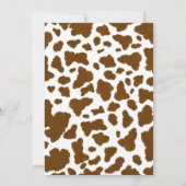 ホーリーカウー女性のカーボーイファーストロデオファーム誕生日 招待状 (裏面)