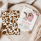 ホーリーカウー女性のカーボーイファーストロデオファーム誕生日 招待状