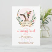 ホーリーカウー誕生日ガール招待状 招待状 (スタンド正面)