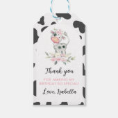 ホーリーカウー誕生日サンキューユーラベル ギフトタグ (正面)