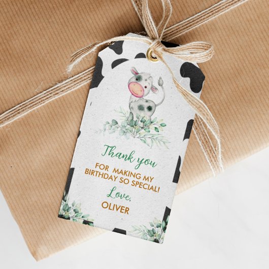 ホーリーカウー誕生日サンキューユーラベル ギフトタグ