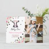 ホーリーカウー誕生日フォト招待状 招待状 (スタンド正面)