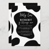 ホーリーカウー誕生日招待状 招待状 (正面/裏面)