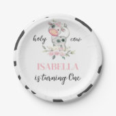 ホーリーカウー誕生日 ペーパープレート (正面)