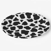 ホーリーカウー誕生日 |牛プリント牛パーティー ペーパープレート (アングル)