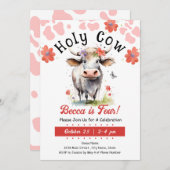 ホーリーカウー4thバースデーガール招待状 招待状 (正面/裏面)