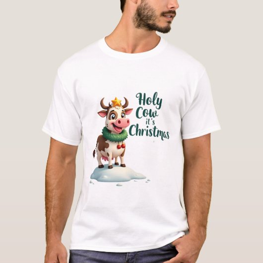 ホーリーカウ・クリスマス・Tシャツ (3) Tシャツ (正面)